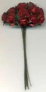 Paper Flowers Rose Red (PF07)