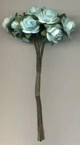 Paper Flowers Roses Light Blue (PF03)