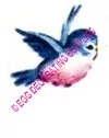 Paper Print Bird, 25mm High x 25mm Wide (NP19)