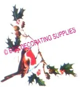 Paper Print Bird on Branch, 80mm High x 60mm Wide (NP38)