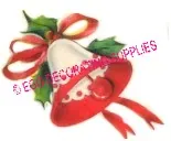Paper Print Christmas Bell, 60mm High x 35mm Wide (NP34)
