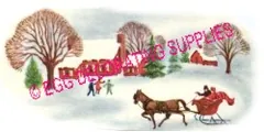 Paper Print Christmas Scene, 45mm High x 85mm Wide (NP30)