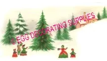 Paper Print Christmas Snow Scene, 40mm High x 75mm Wide (NP37)