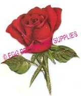 Paper Print Red Rose, 65mm High x 60mm Wide (NP39)