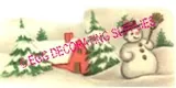 Paper Print Snow Scene, 30mm High x 65mm Wide (NP33)