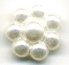 Pearl Daisy Flower White, 10mm Diameter (PRL118)