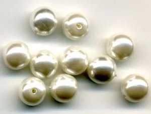 Pearls Round White 8mm, 8mm Packet of 10 (PRL96)