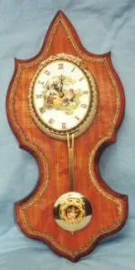 Pendulum Clock Egg: decorated ostrich egg design
