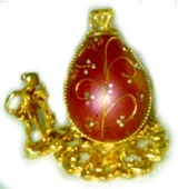 Perfume Bottle: decorated guinea fowl egg design