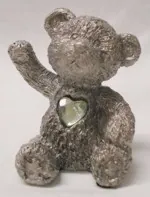 Pewter Birthstone Bear May, 50mm High (PEWBEAR5)