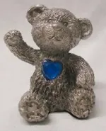 Pewter Birthstone Bear September, 50mm High (PEWBEAR9)