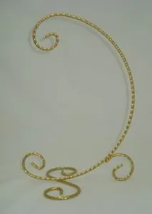 Plated Wire Hanging Stand-Spiral Design, 230mm High (9 1/2" High) (WS7)