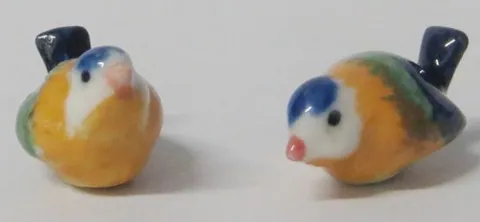 Porcelain Birds Sandpiper Baby Set 2, 10mm High x 10mm Wide (MPOR6)