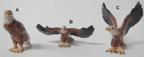 Porcelain Eagle Small, 15 - 40mm High (MPOR21)
