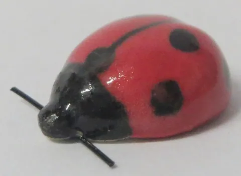Porcelain Lady Bug Mini, 5mm High (MPOR19)