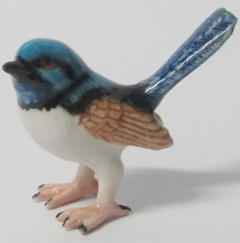 Porcelain Male Blue Wren, 35mm High (MPOR27)
