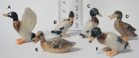 Porcelain Mallard Duck, 20-40mm High (MPOR4)