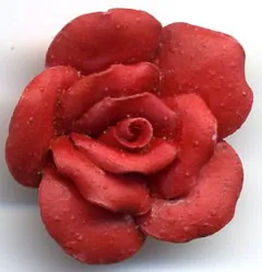 Porcelain Rose Red 25mm, 25mm (No Leaves) (1") (POR1B)