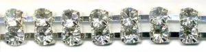 Rhinestone Chain Double Crystal, 4-5mm Stone (RSC2)