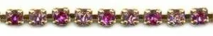 Rhinestone Chain Light Rose/Rose, 7ss Stone (3mm across same as Rhinestone Flatbacks) (RC96)