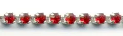 Rhinestone Chain Lt Siam/Silver, 7ss Stone (3mm across same as Rhinestone Flatbacks) (RC345)