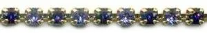 Rhinestone Chain Tanzanite/Purple Velvet, 7ss Stone (3mm across same as Rhinestone Flatbacks) (RC95)