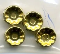 Rhinestone Crystal Rondells 10mm 4 pkt, 10mm Diameter ( Hole through centre) (RCR104)