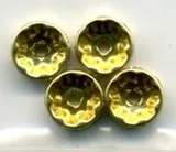 Rhinestone Crystal Rondells 8mm 4 pkt, 8mm Diameter ( Hole through the centre) (RCR84)