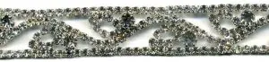 Rhinestone Diamonte Chain 35, Stone Size varies throughout the pattern ( Stones are NOT Swarovski) (RDC35)