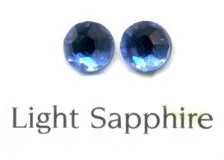 Rhinestone Flatbacks 7ss Light Sapphire, 7ss 3mm across Packet of 100 (RF39)