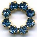 Rhinestone Rings (4), 10mm Diameter (RF59)