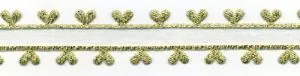 Ribbon Organza Metallic Heart Edge 18mm, 18mm Wide (RIB17)