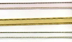Ribbon Organza Satin Edge Gold 8mm, 8mm Wide (RIB20)