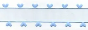 Ribbon Organza With Heart Edge 25mm, 25mm Wide Approximately (RIB03)