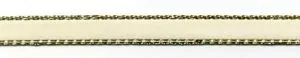 Ribbon Satin With Gold/Silver Edge 6mm, 6mm Wide (RIB09)