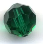 Round Crystal 10mm Emerald, 10mm (AC82C10)