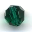 Round Crystal 8mm Emerald, 8mm (AC77D8)