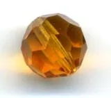 Round Crystal 8mm Topaz, 8mm (AC77A8)