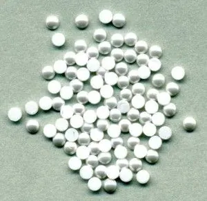 Round Half Pearls Flatback White 3mm, 3mm Packet of 100 (PRL107)