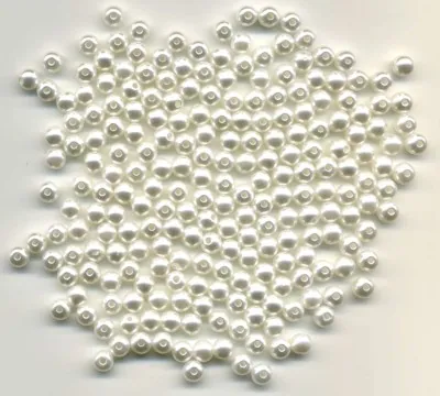 Round Pearls 6mm 200 Packet, 6mm (0.06cm ) (PRL129)