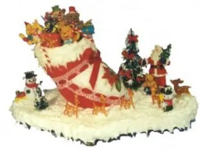 Santas Stocking: decorated goose egg design