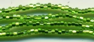 Seed Bead LT Green S/Lined Size 11, 11 (SB11008)