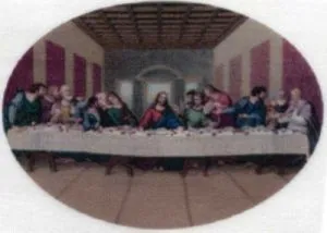 Silk Print Emu The Last Supper, 80mm x 60mm (SPE038)