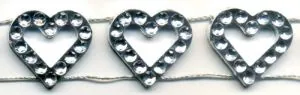 Silver Heart Garland W/Wells, 20mm Wide (C165)