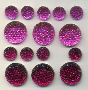 Sparklets Crimson, 10mm & 15mm (per card/packet) (RS414)