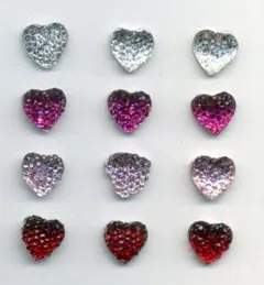 Sparklets Hearts, 10mm (per card/packet) (RS420)