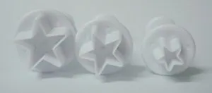 Star Cutters3 piece set, Small 7mm, Medium 14mm & Large 16mm ( Measurement taken across the star) (FLOC15)