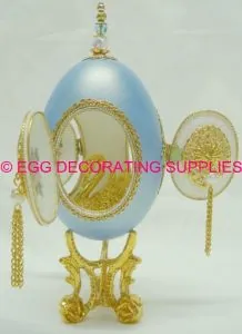 Swan Surprise: decorated goose egg design