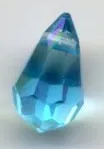 Tear Drop Crystals 10 x 6mm Lt. Aqua AB, 10mm x 6mm (AC63B)