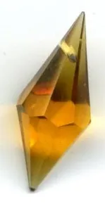 Tear Drop Crystals 22 x 9mm Topaz, 22mm x 9mm (AC75)